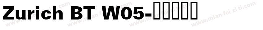 Zurich BT W05字体转换
